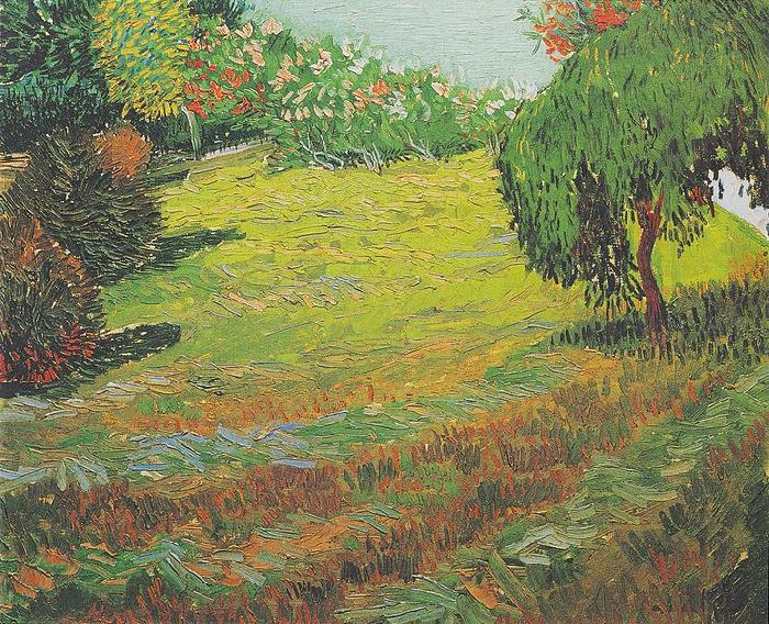 Vincent Van Gogh Garten mit Trauerweide oil painting picture